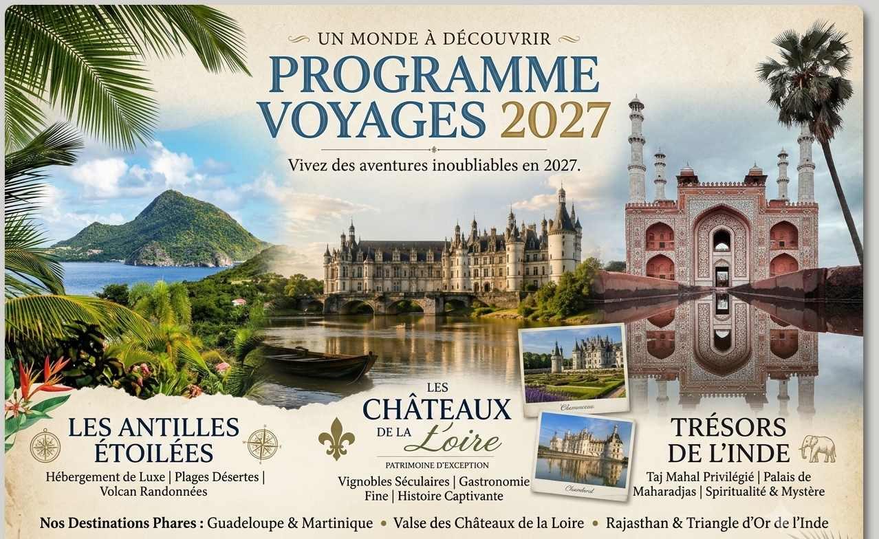 Lire la suite à propos de l’article Programme des Voyages 2027